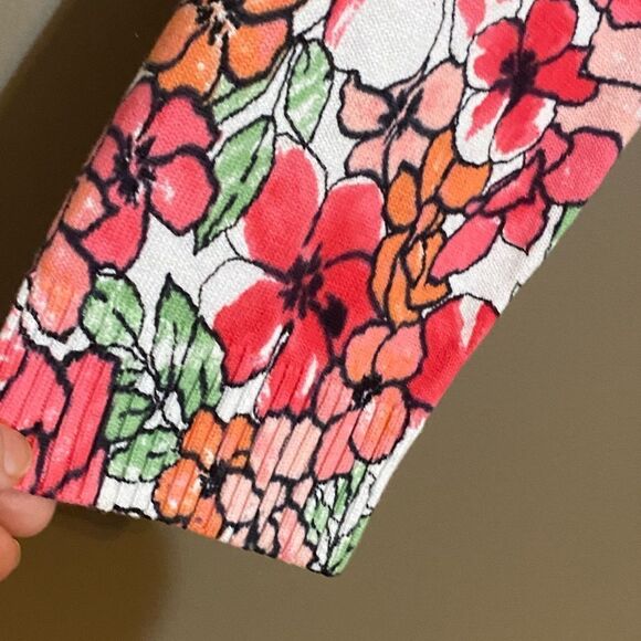 Laura Scott Floral Cardigan Sweater 3/4 Sleeves Size XL EUC - Picture 3 of 8